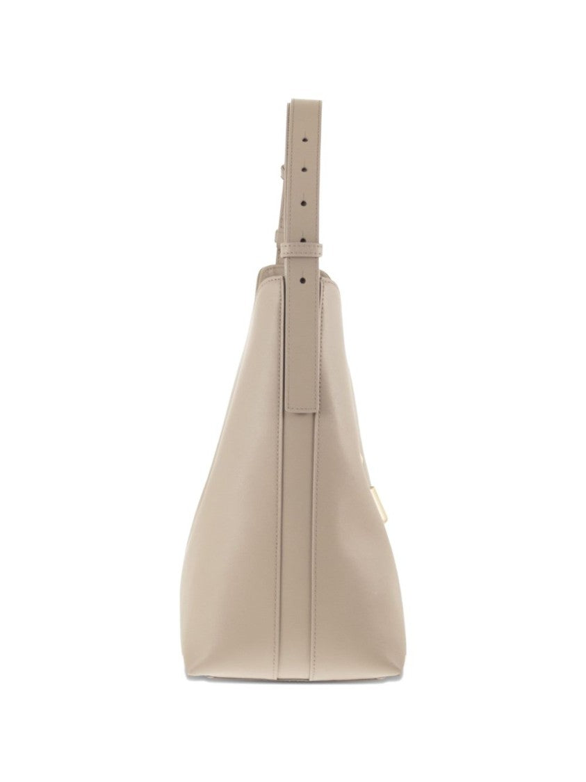 Furla Gold-Tone Clasp Structured Leather Handbag