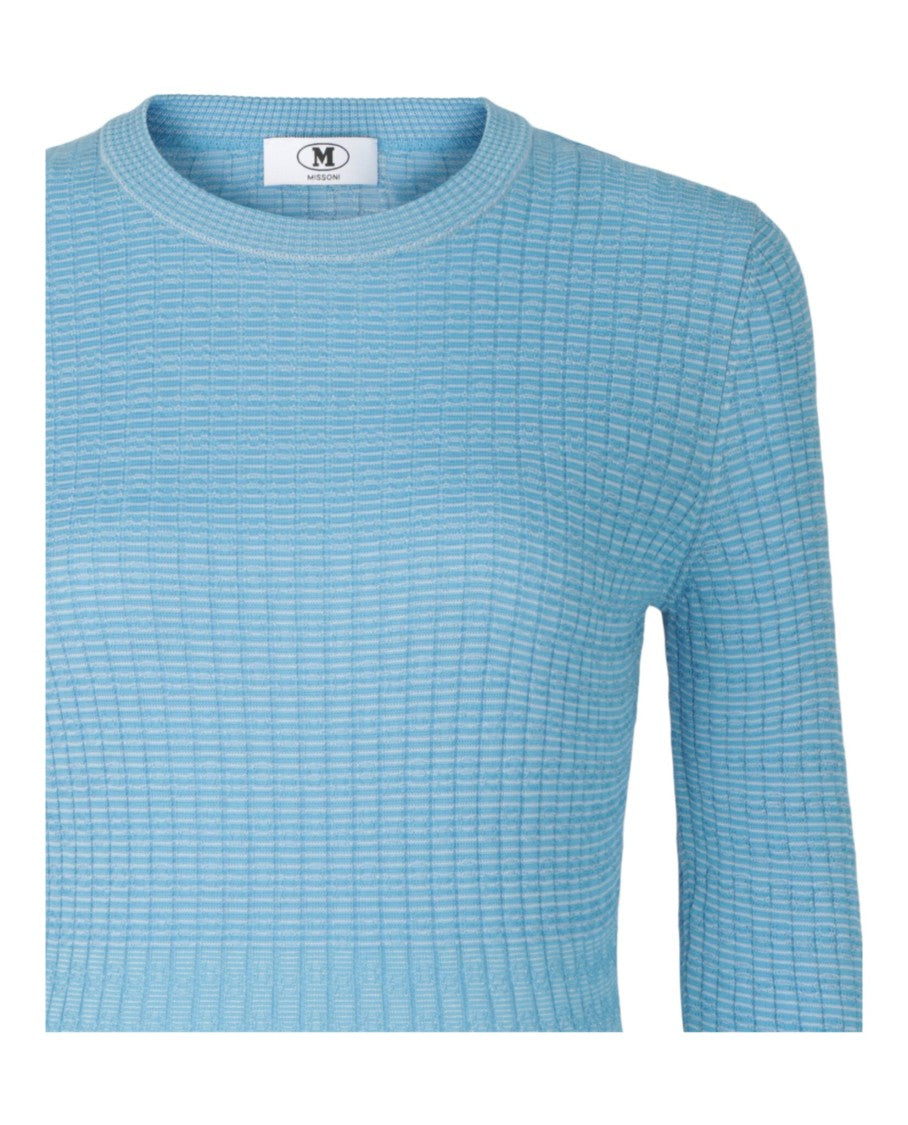 M Missoni Wave-Pattern Long Sleeve Dress