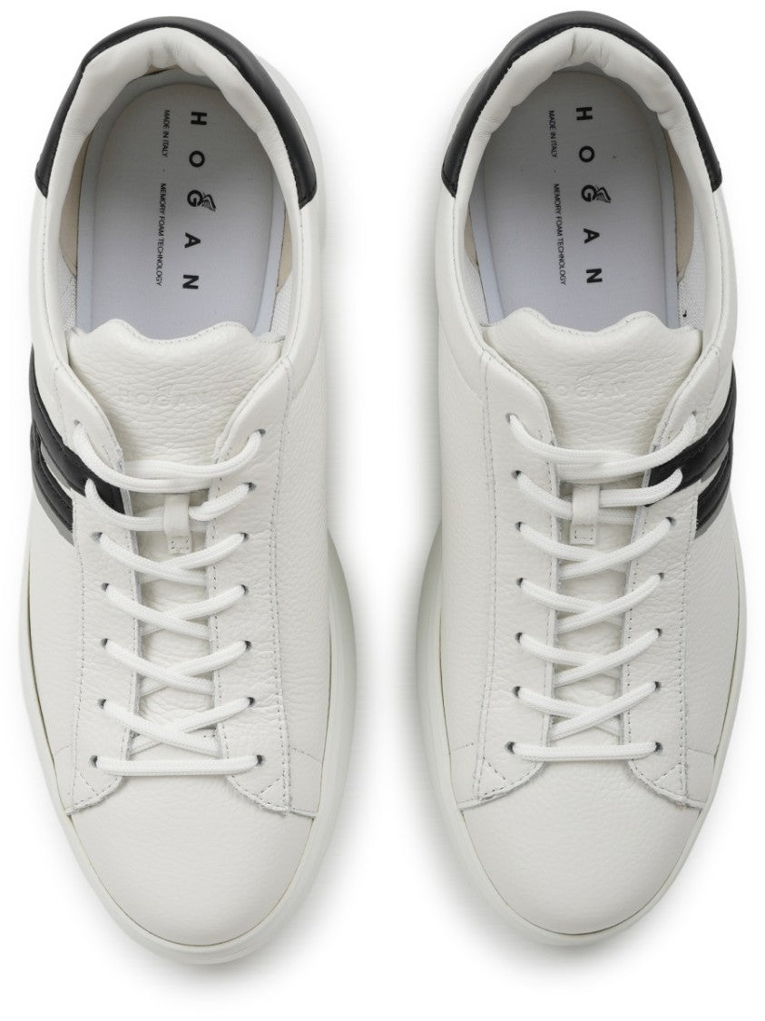 Hogan Calfskin H580 Black Accents Sneakers
