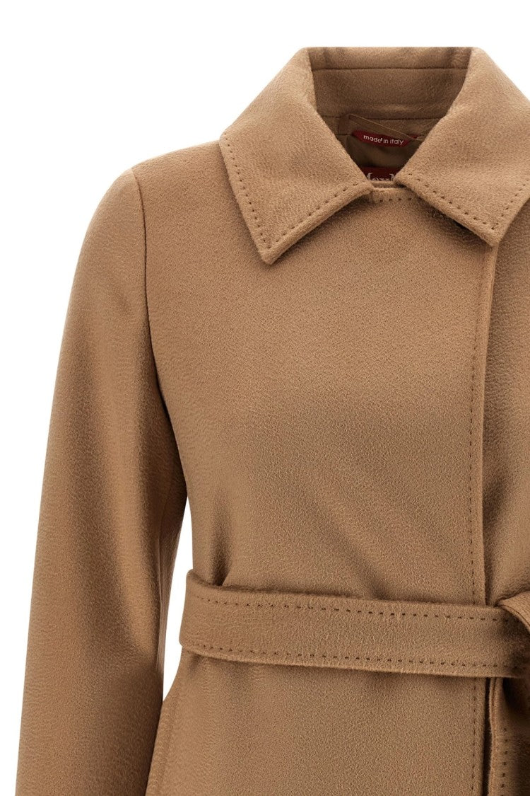 Max Mara Classic Camel Brown Virgin Wool Coat