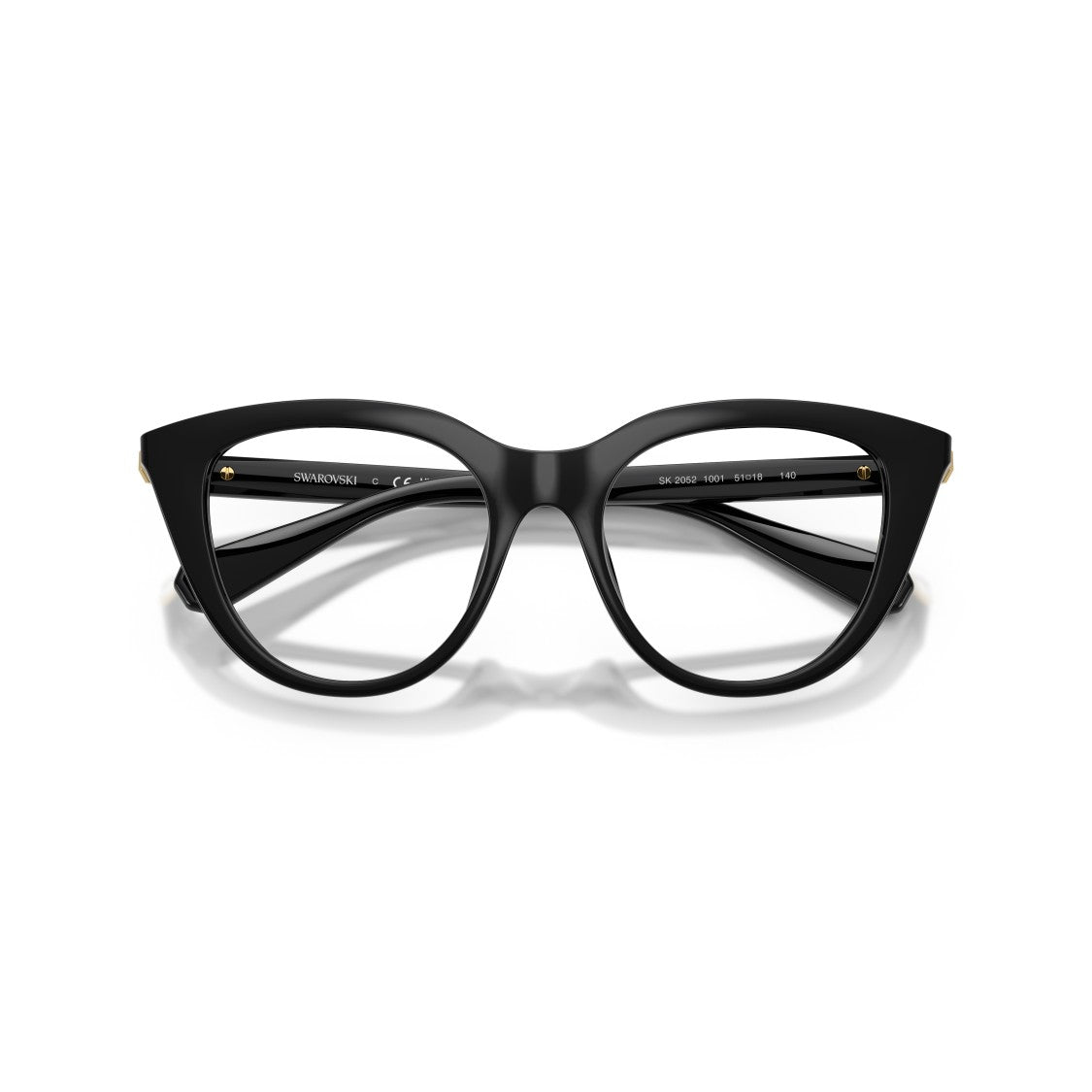 Swarovski Glossy Black Bold Cat-Eye Eyeglasses