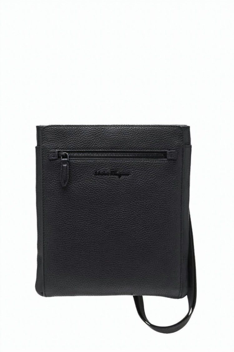 Salvatore Ferragamo Textured Cowhide Leather Crossbody Shoulder Bag