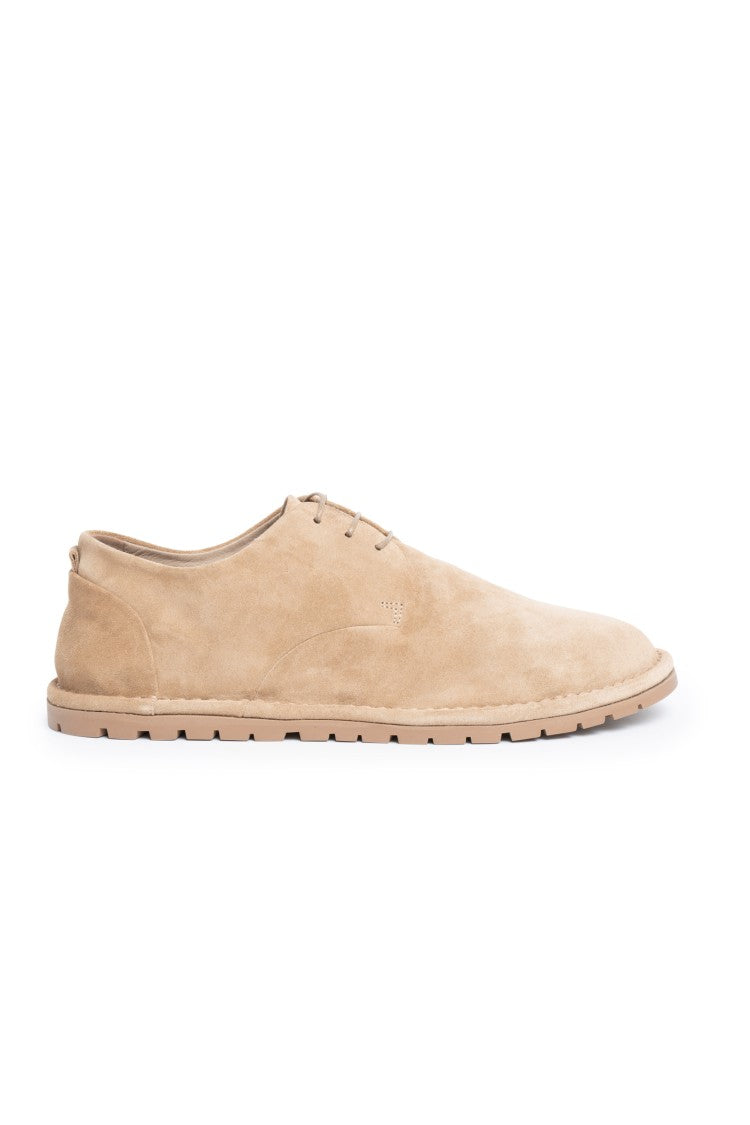 Marsèll Lace-Up Beige Calfskin Flat Shoes