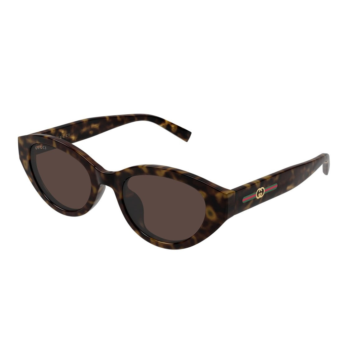 Gucci Gg2105sa Tortoiseshell Cat-Eye Sunglasses With Signature Stripe Detail