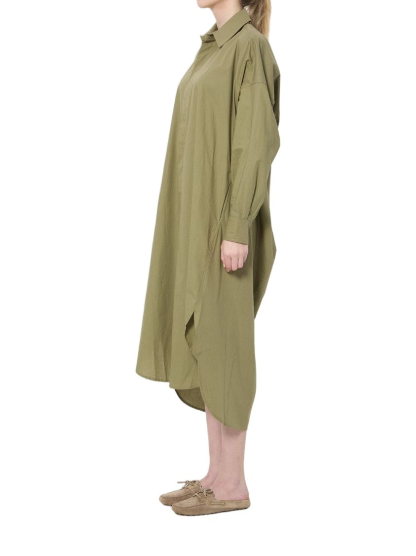 The Frankie Shop Black High-Low Hem Oversized Midi Dress