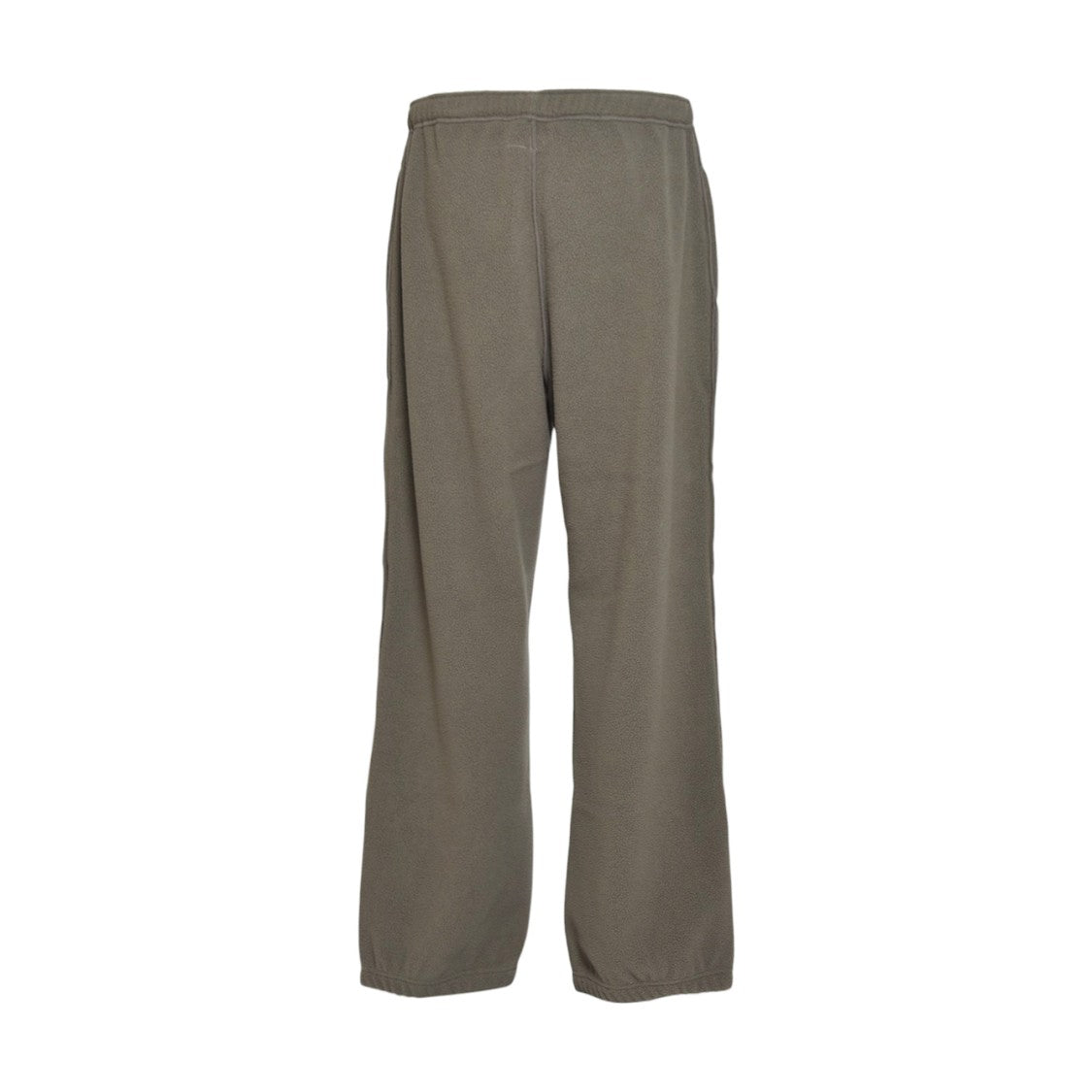 Mm6 By Maison Margiela Relaxed Fit Beige Trousers With Elasticated Hems And Textured Fabric
