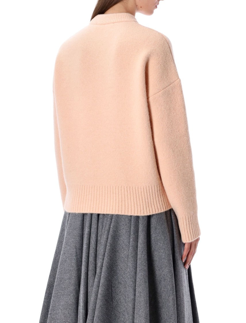 Ami Crew Neck White Heart