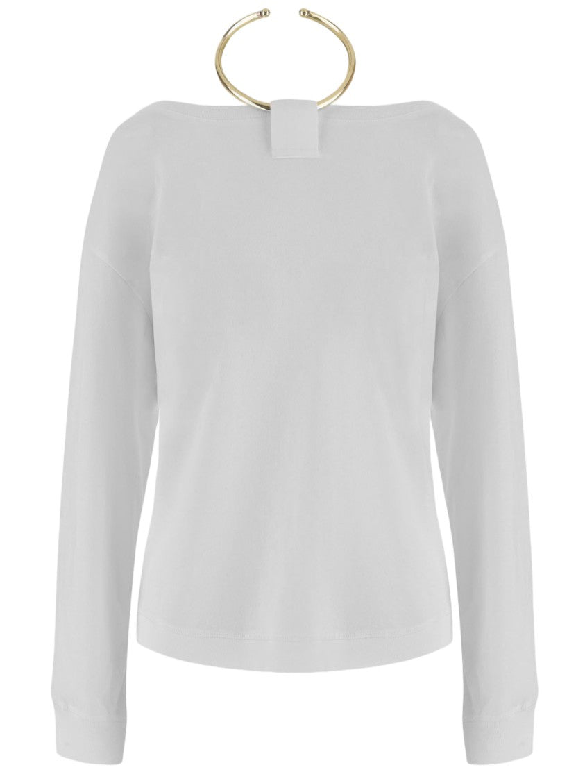 Darkpark Cotton Top With Boat Neckline