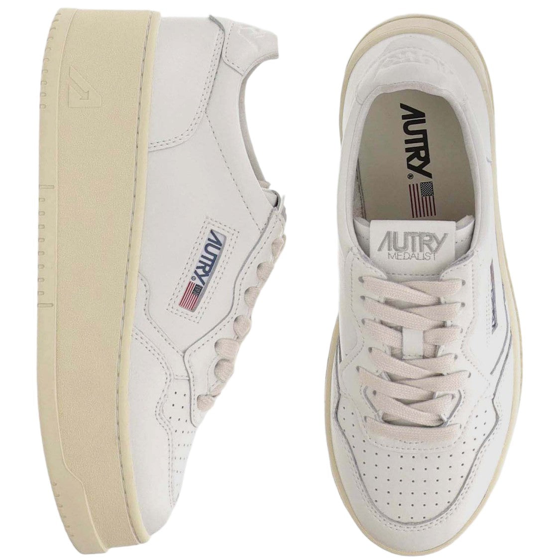 Autry Medalist Platform Low Leather Sneakers