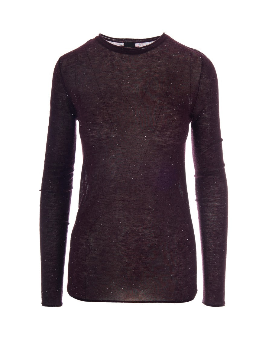 Pinko Sheer Ultrafine Wool Sequin Sweater