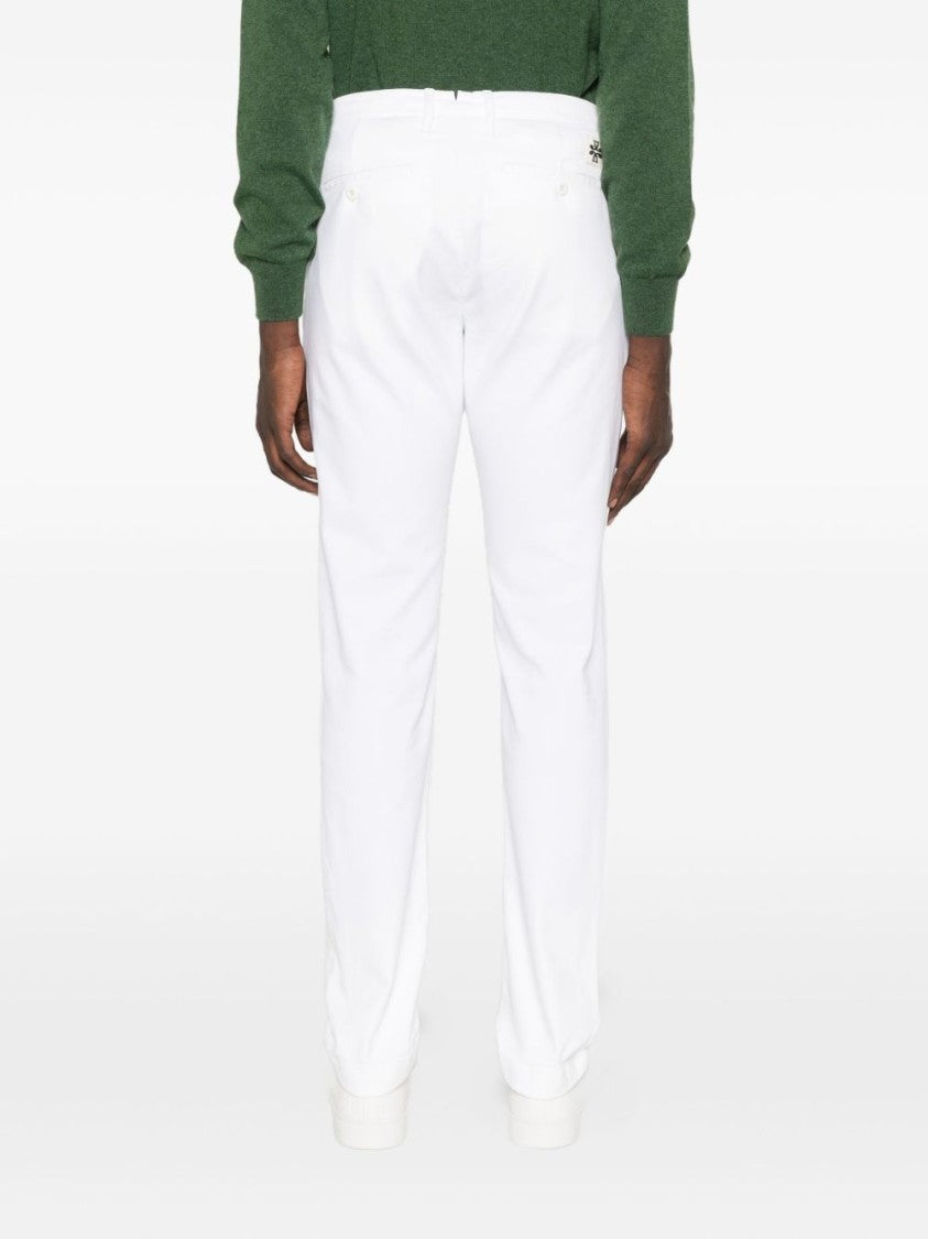 Jacob Cohen White Straight-Leg Trousers With Classic Five-Pocket Style