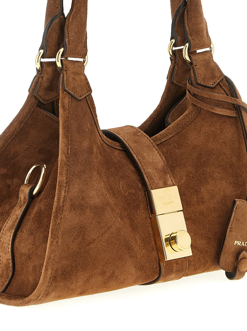 Prada Small Suede Shopping Bag