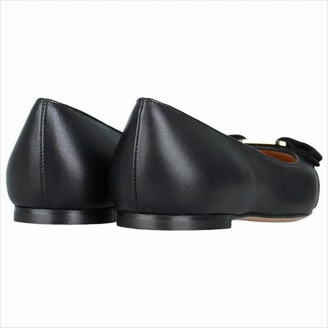 Salvatore Ferragamo Nappa Leather Flats With Grosgrain Bow