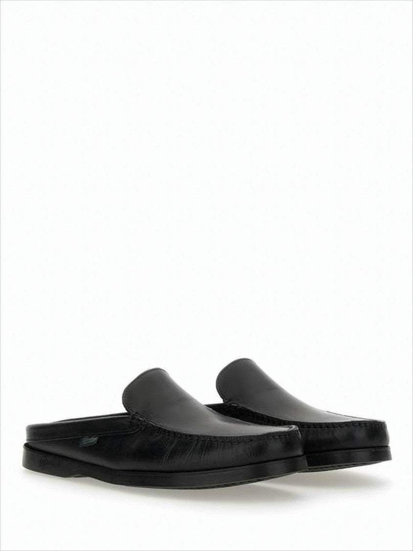 Paraboot Smooth Calf Leather Slip-On Loafers With Mule Silhouette