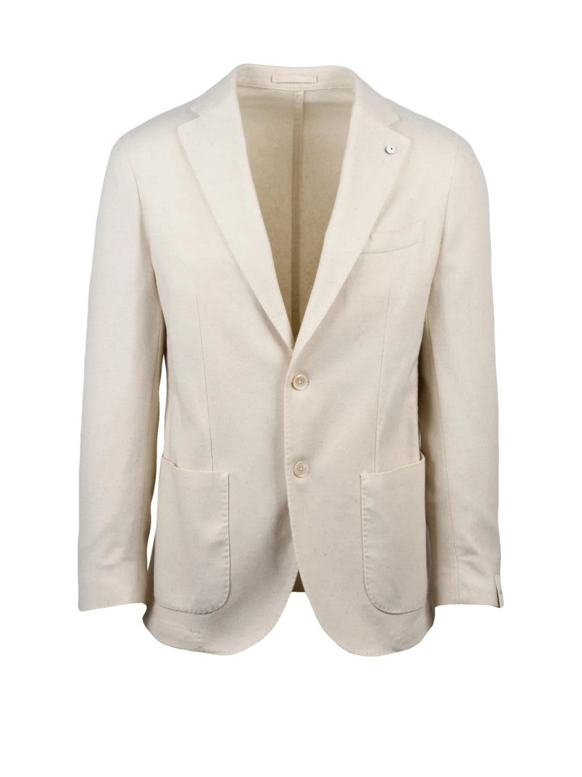 L.B.M. 1911 Classic Cut Beige Blazer With Soft Hand And Unlined Interior