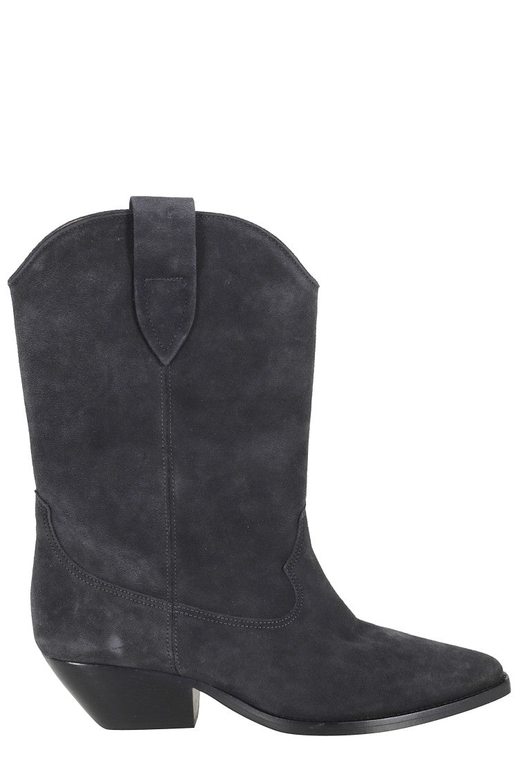 Isabel Marant Black Duerto Suede Mid-Calf Boots