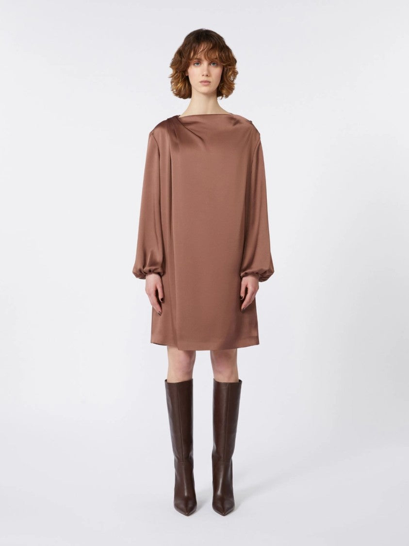 Max Mara Fluid Bronze Dress With Subtle Sophistication