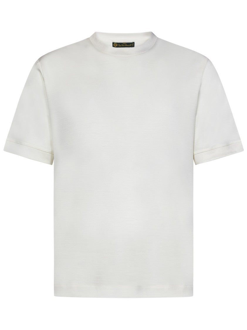 Franzese Collection Crew Neck T-Shirt In Soft Wool With Design