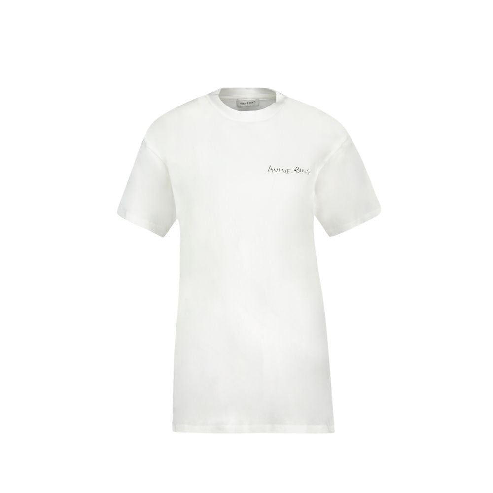 Anine Bing Walker Lyrics T-Shirt - Cotton - White