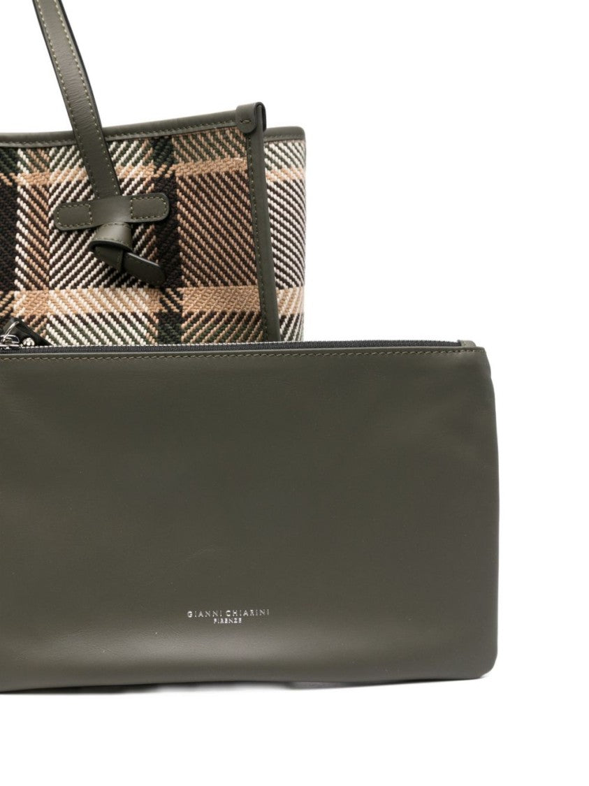 Marcella Plaid Shopper Bag