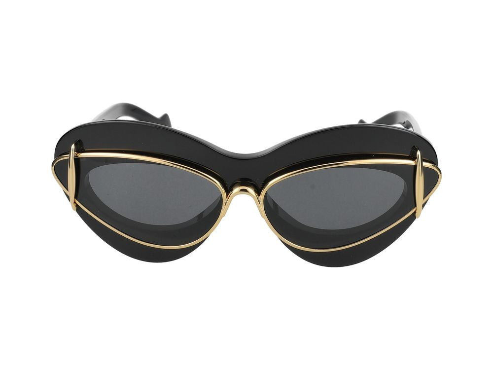 Loewe Black Cat-Eye Metal Sunglasses