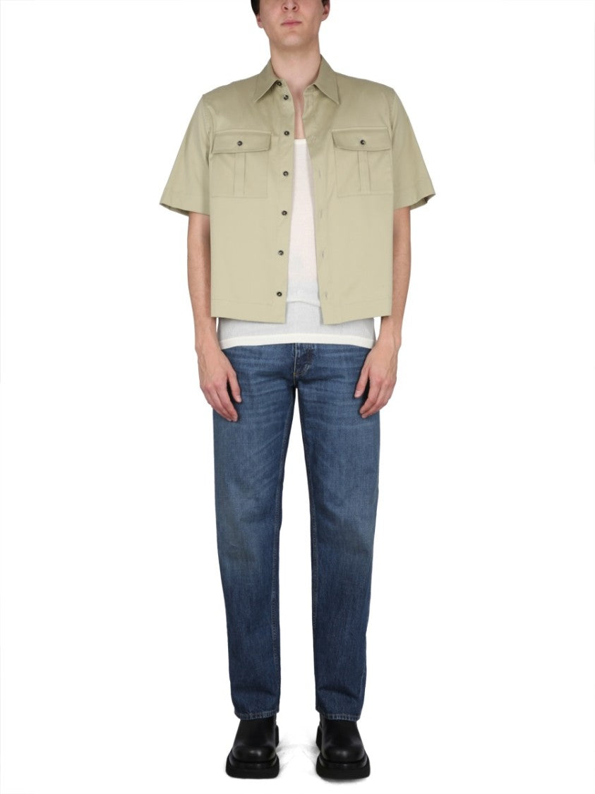 Bottega Veneta Ribbed Cotton Tank Top With Round Neckline