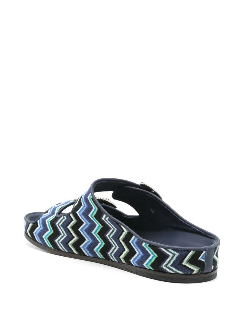 Missoni Cross-Strap Design Sandal