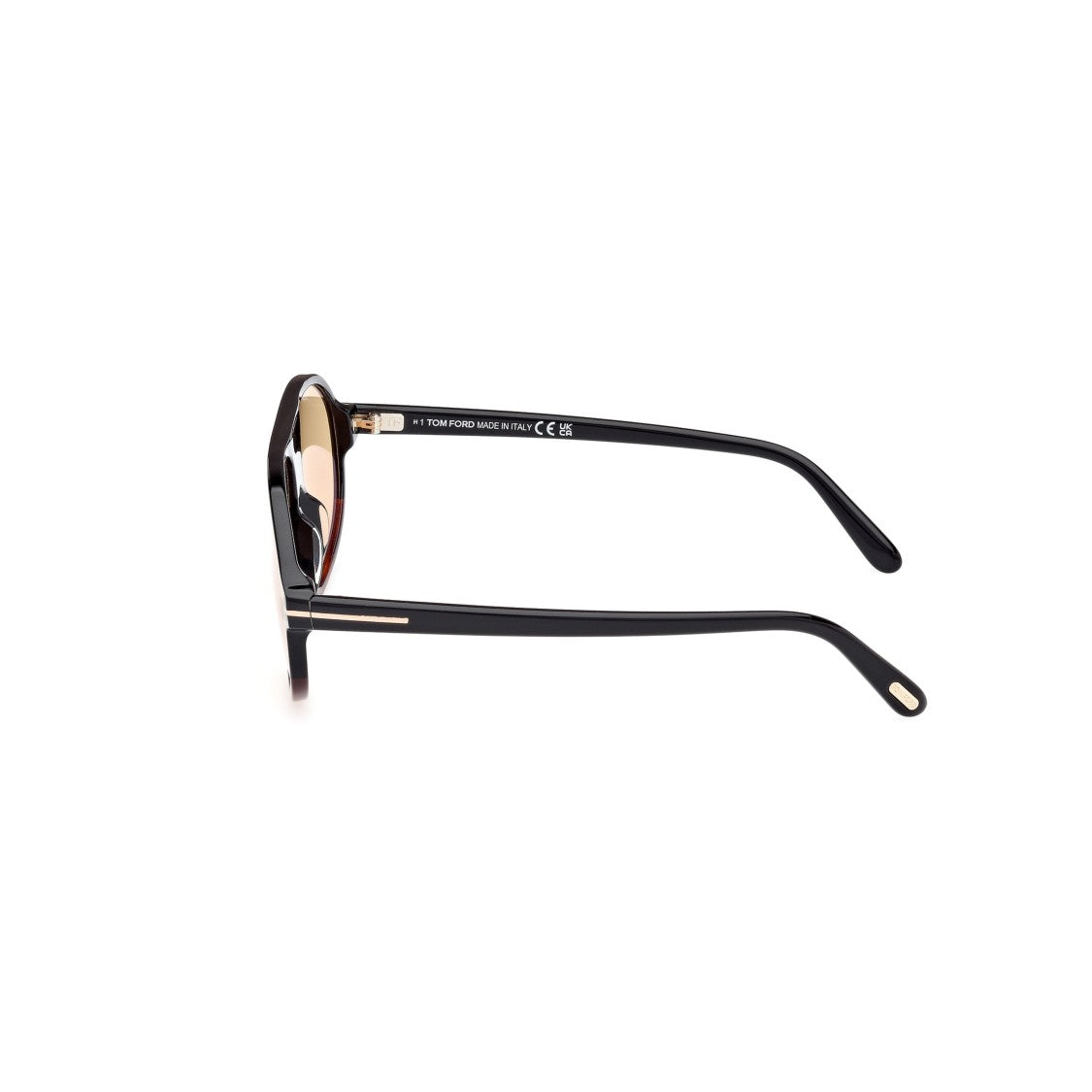 Tom Ford Ft1178 Aviator Sunglasses With Tortoiseshell Edging And Amber Lenses