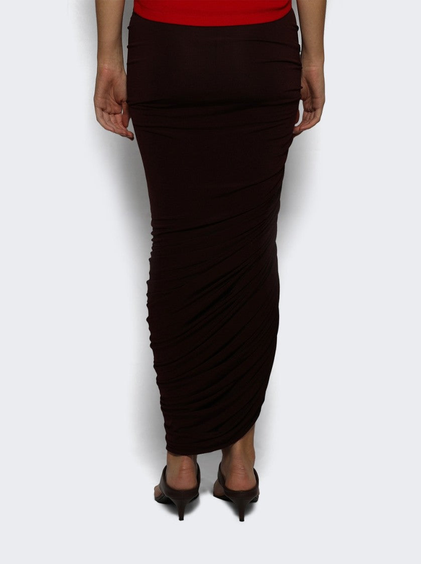 Magda Butrym Asymmetrical Midi Skirt Bordeaux