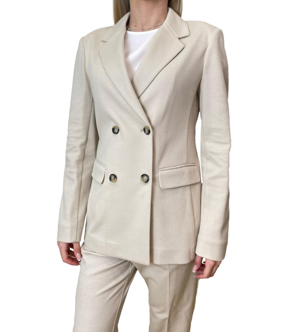 Max Mara Ivory White Mmlrotondo Polyamide Jacket