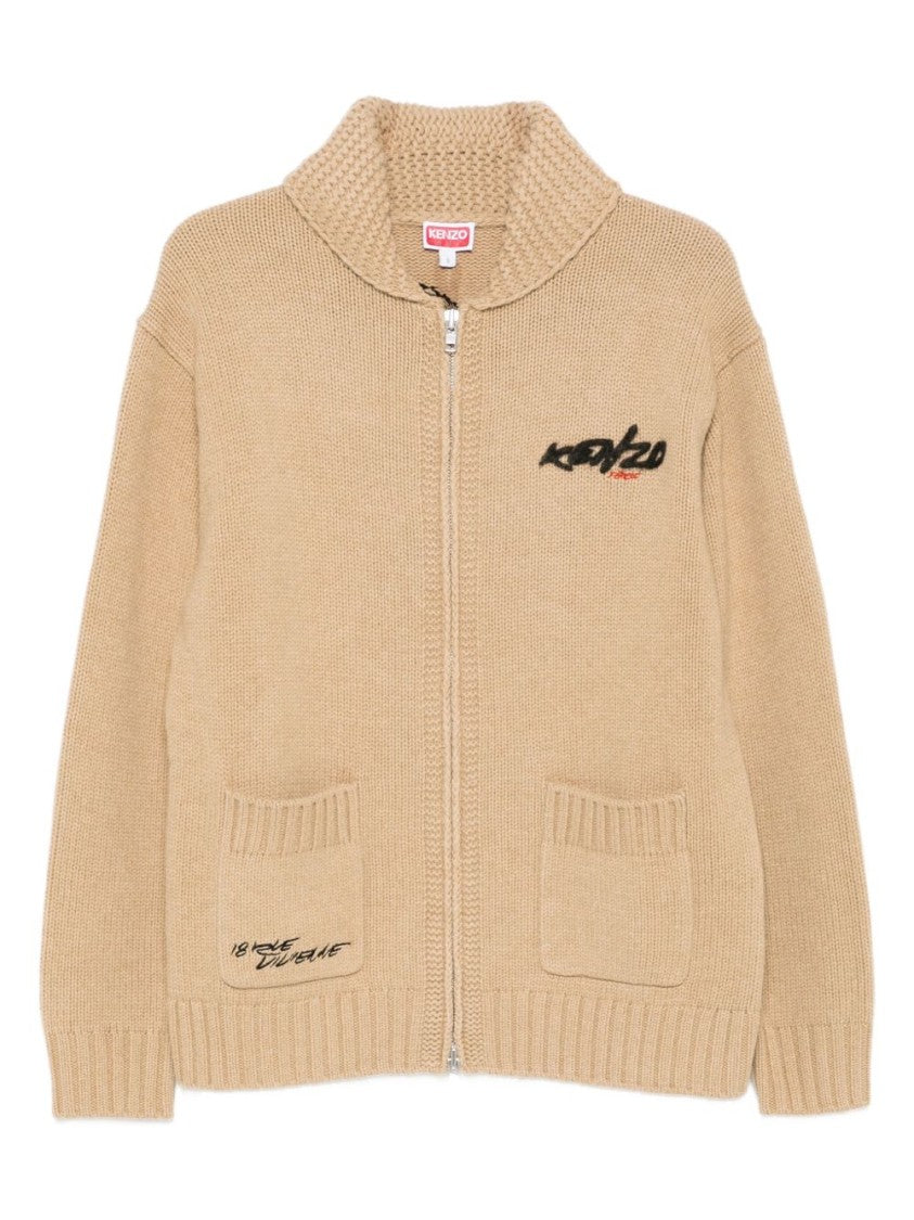 Kenzo Wool Zipped Cardigan