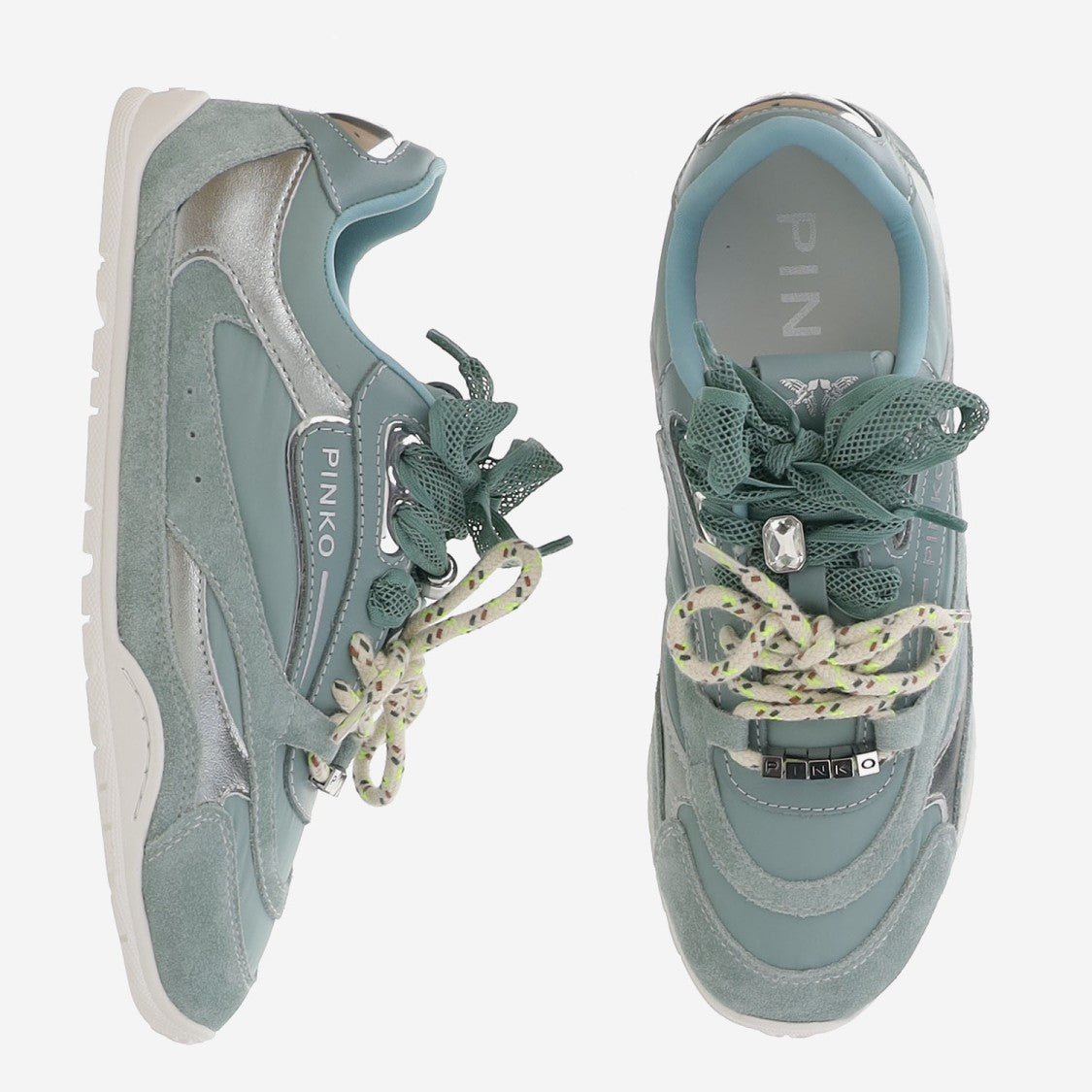 Pinko Structured Two-Tone Sneakers With Contrasting Details