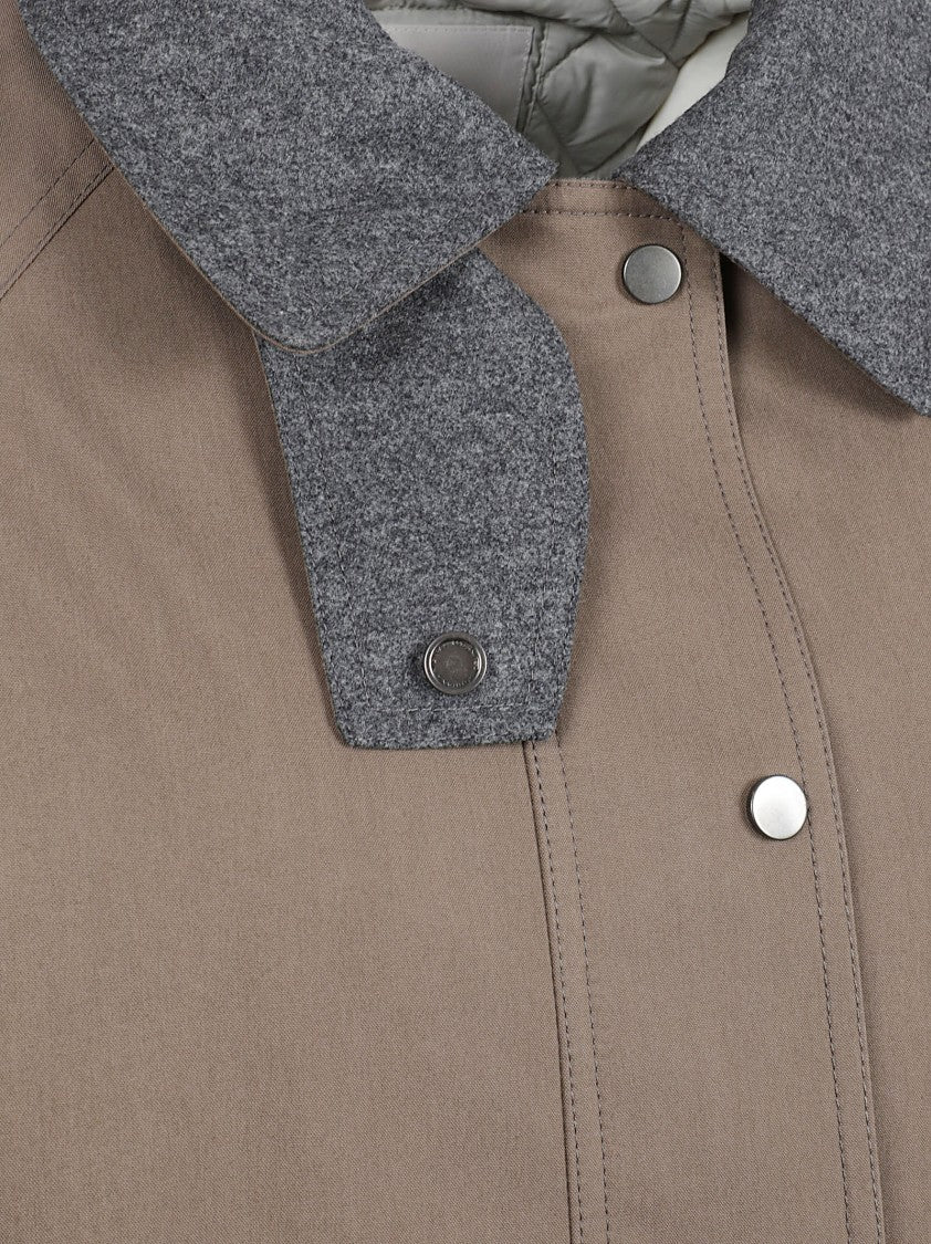 Brunello Cucinelli Boxy Short Coat With Double Zip Closure