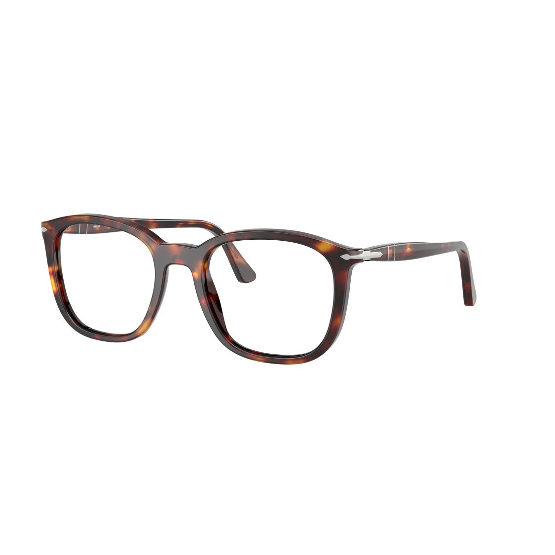 Persol 0Po3355v Square Tortoiseshell Acetate Eyeglasses With Silver Accents