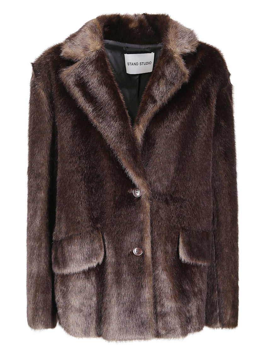 Stand Studio Sleek Modern Evyn Jacket With Subtle Sheen