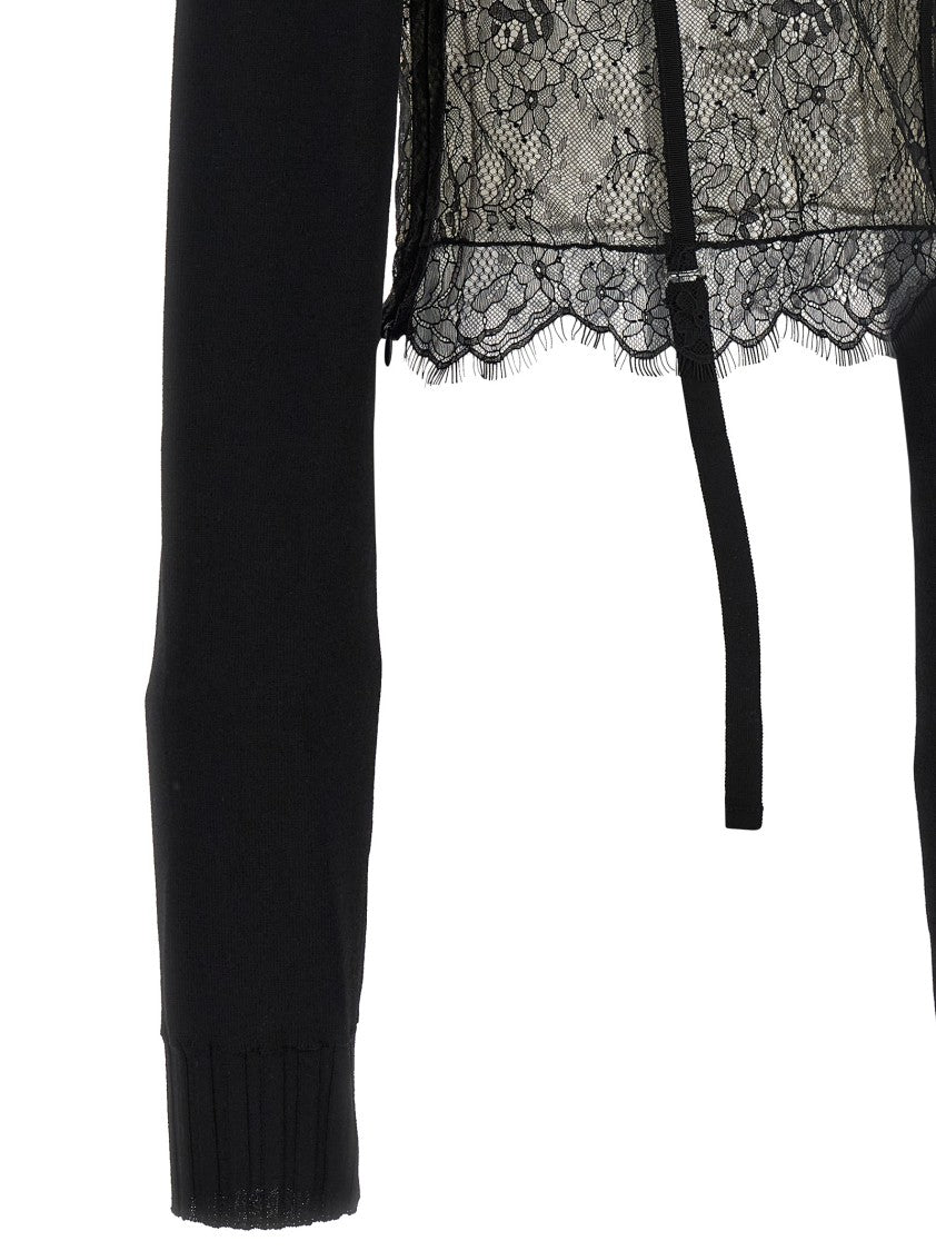 Giuseppe Di Morabito Lace Insert Sweater