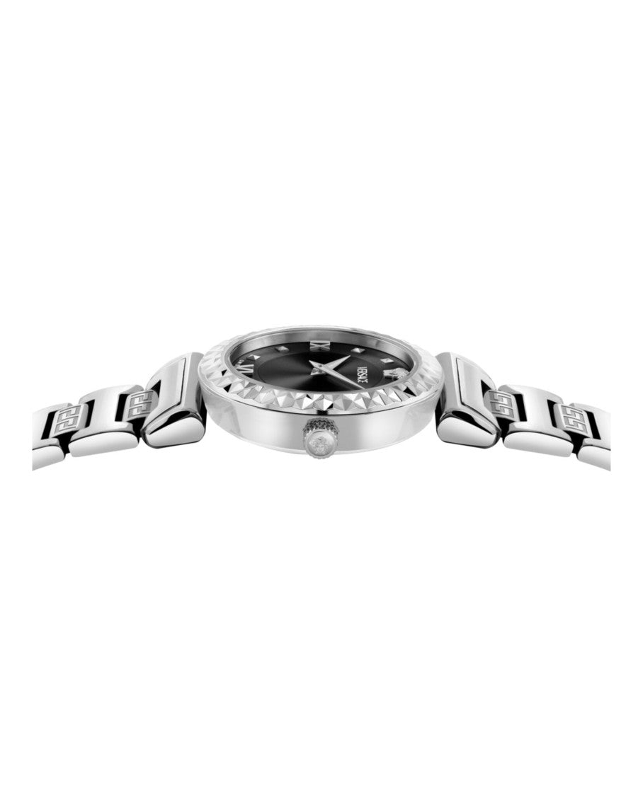 Versace Mini Vanity Bracelet Watch With Black Sunray Dial