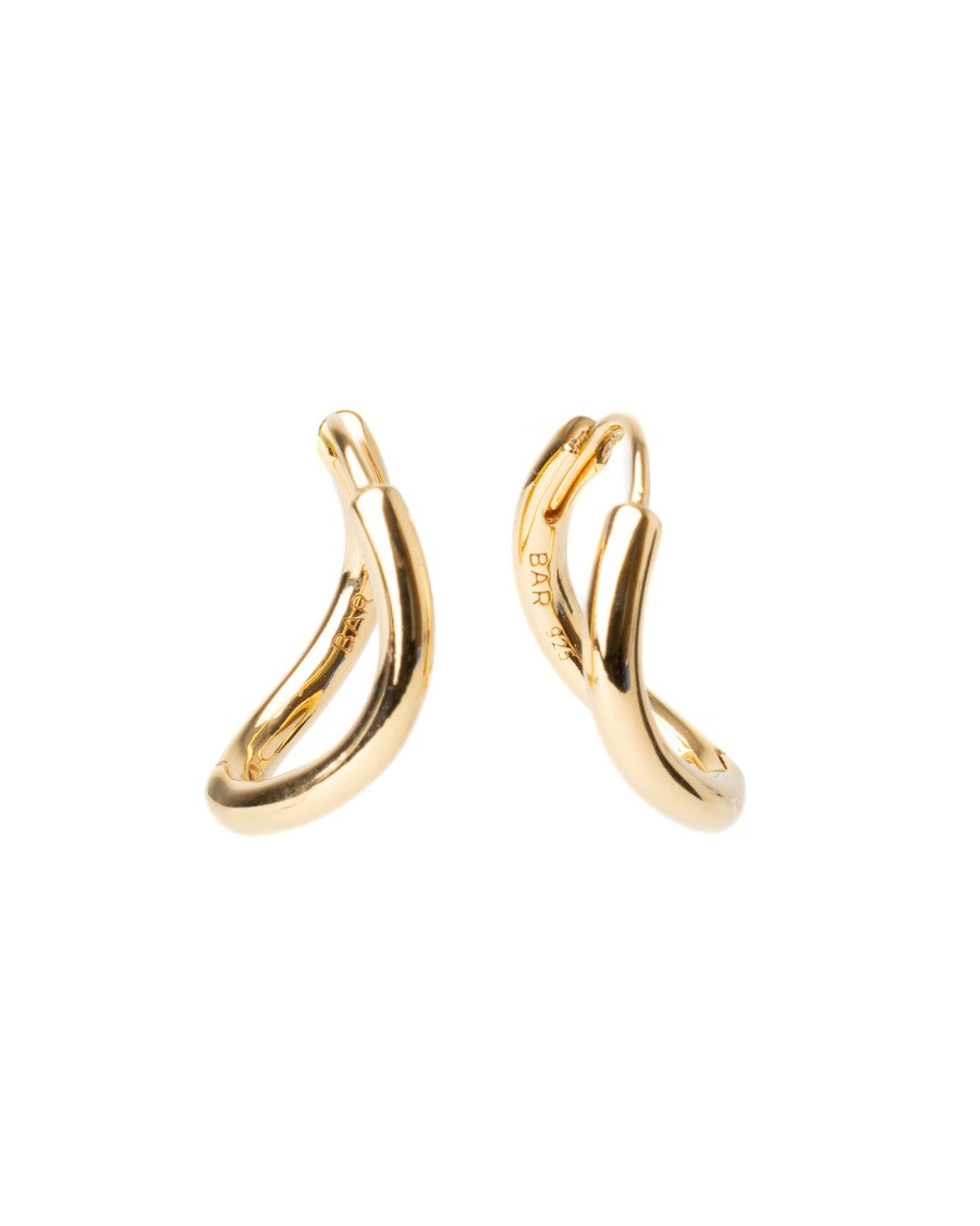 Bar Jewellery Chunky Outline Earrings – Gold-Plated Silver