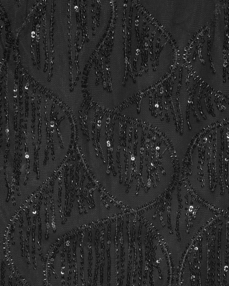 Rotate Black Sequined Mini Skirt