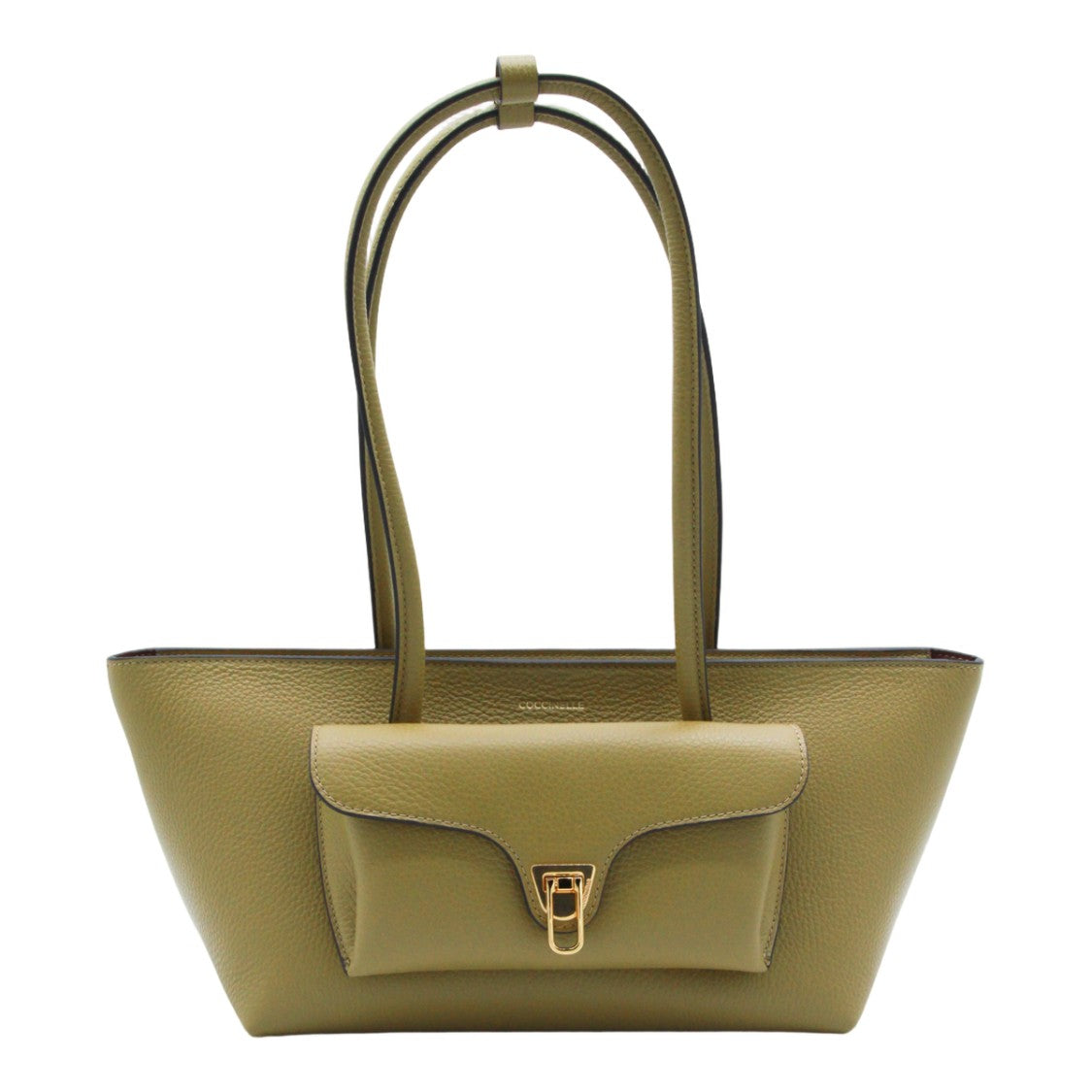 Coccinelle Trapezoidal Handbag With Gold-Tone Clasp