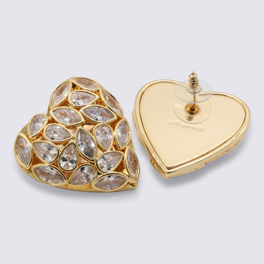 Self-Portrait Gold Crystal Earrings