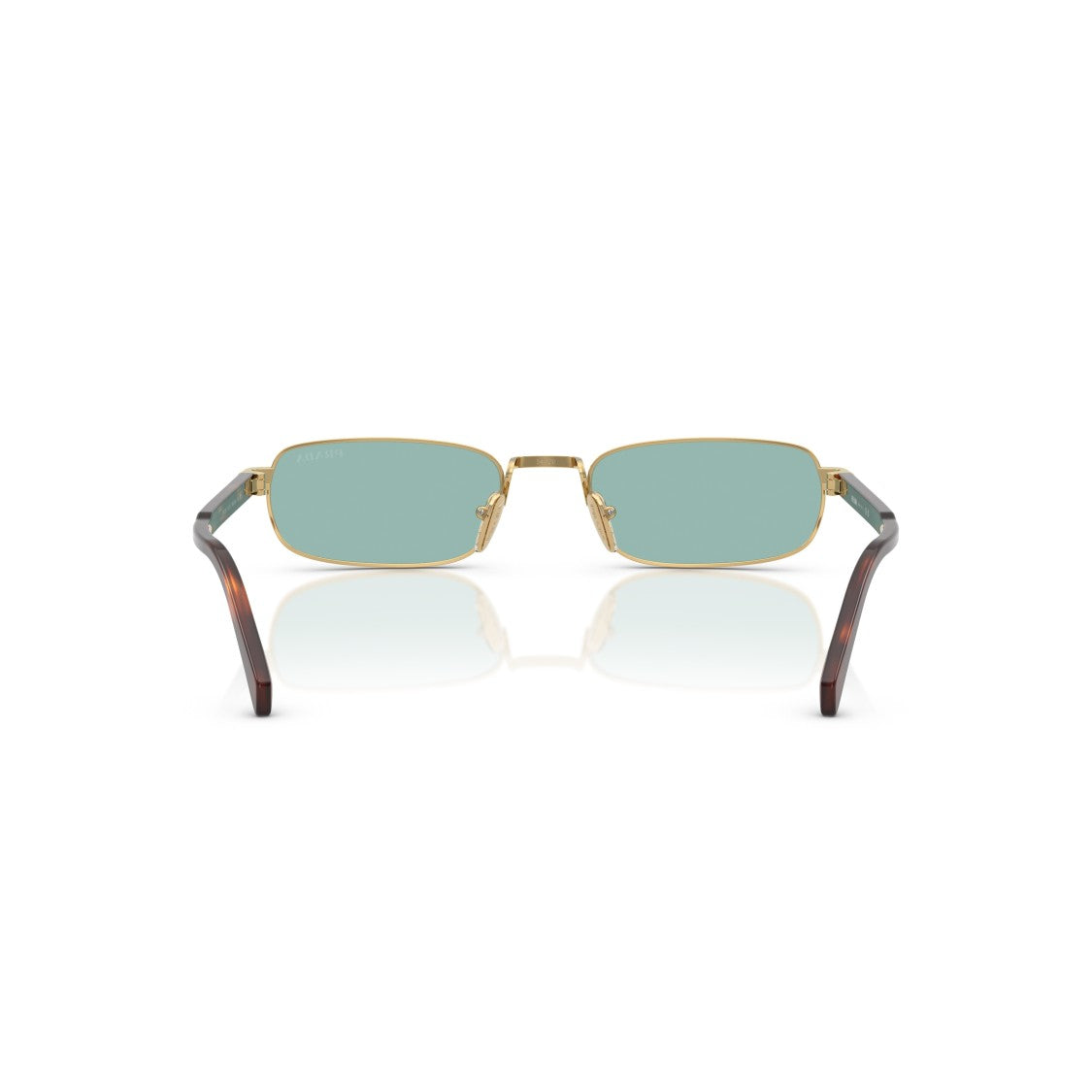 Prada 0Pr B54s Gold-Tone Metal Rectangular Sunglasses