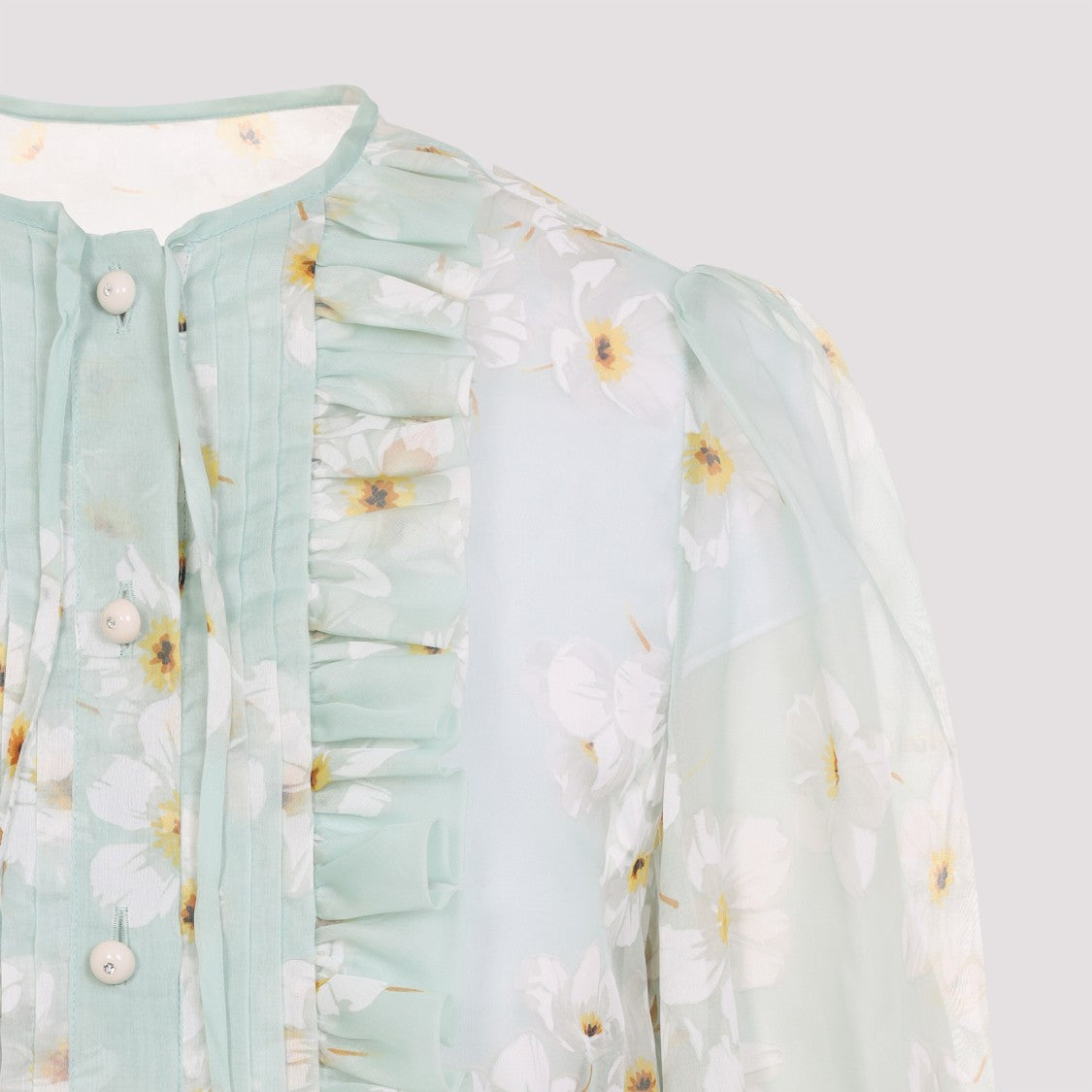 Valentino Light Blue Silk Shirt