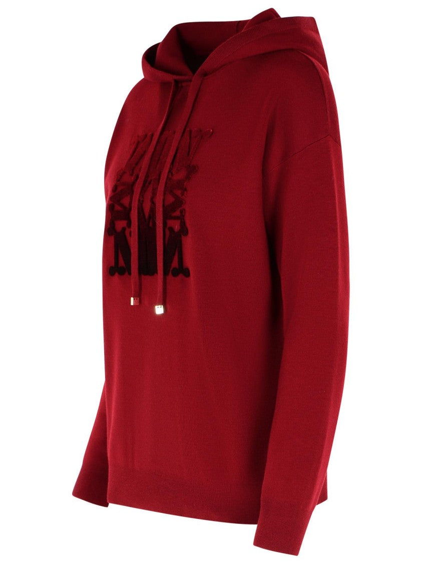 Max Mara Wine Virgin Wool Sweatshirt
