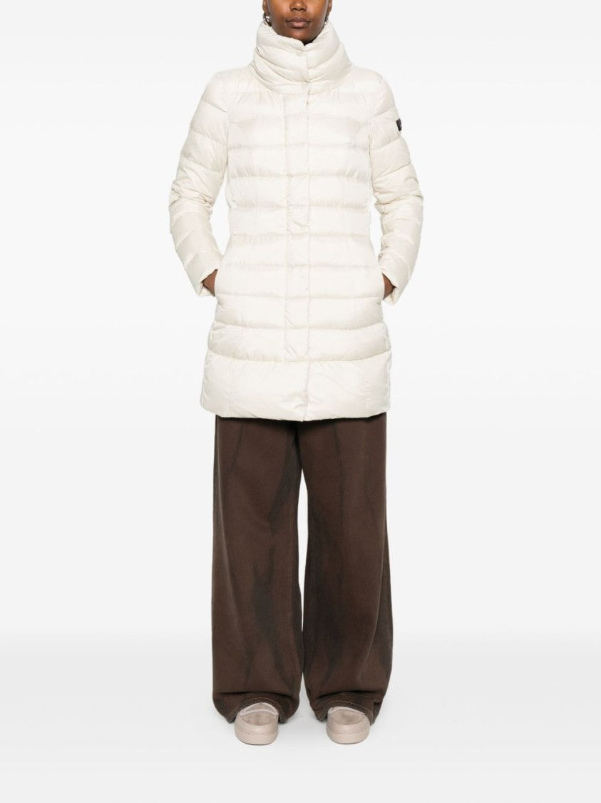 Peuterey Quilted Minimalist White Coat