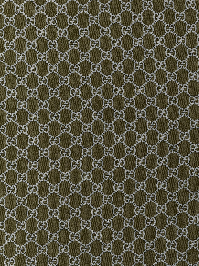 Gucci Square Silk Twill Scarf With Interlocking Gg Print