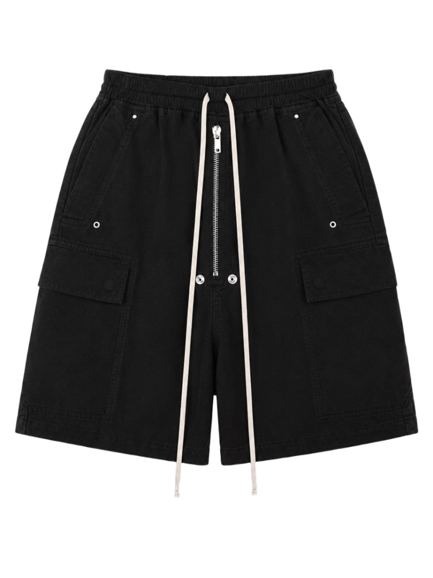 Drkshdw By Rick Owens Cargobela Relaxed Fit Cargo Cotton Shorts