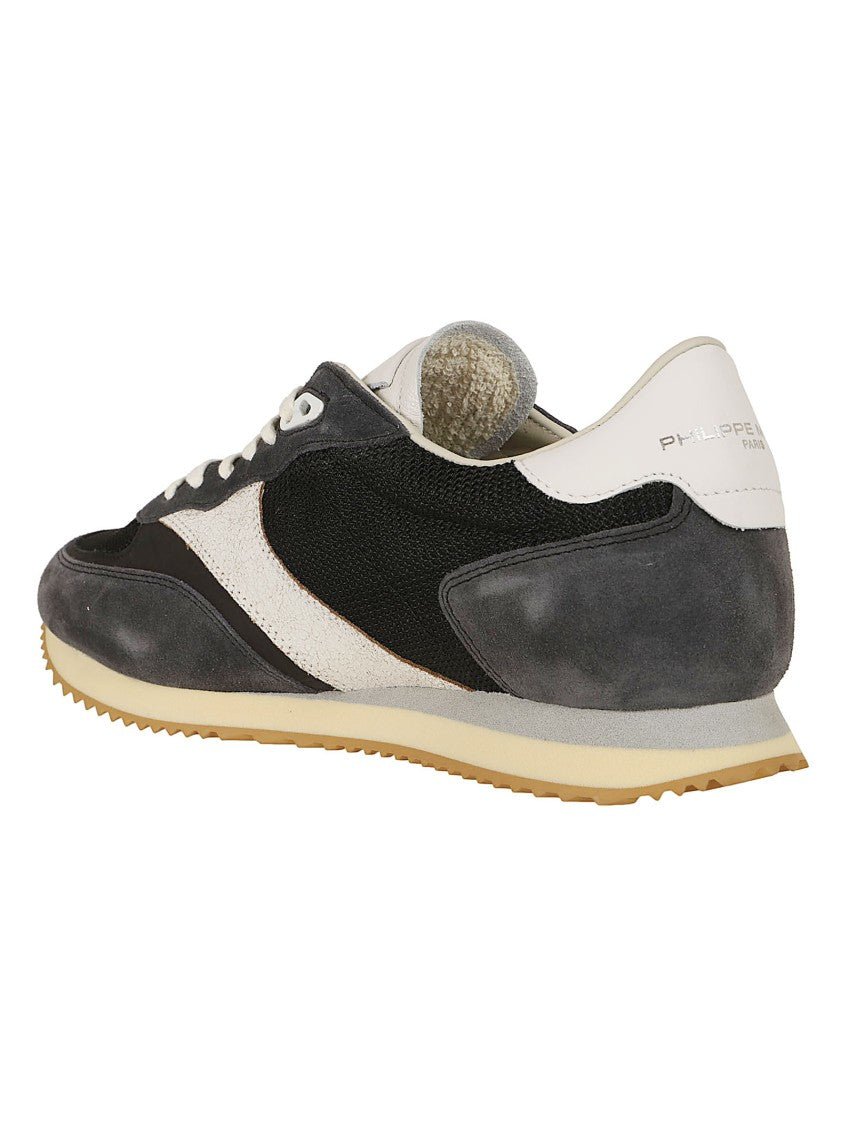 Philippe Model Black Suede And Leather Blend Philippe Model Sneakers