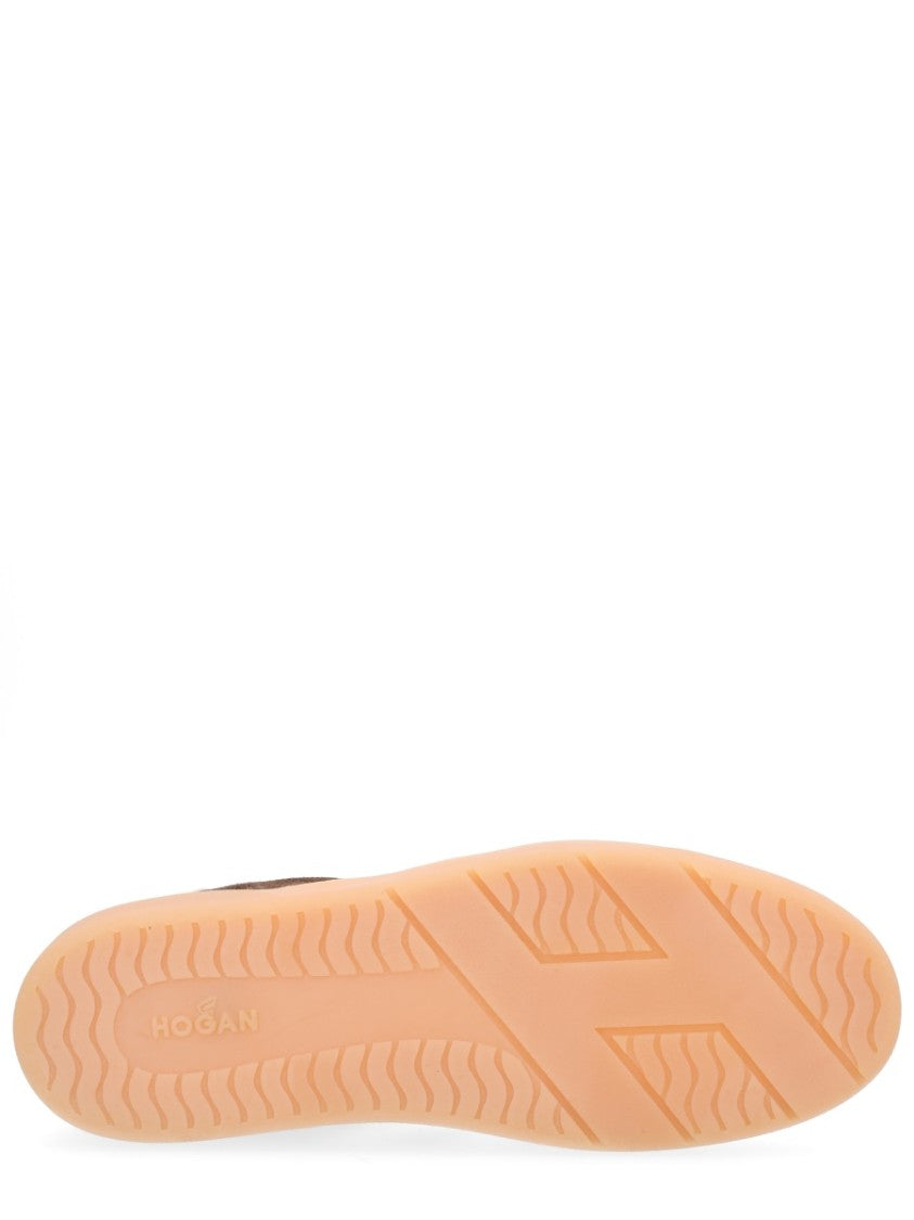 Hogan Brown Suede Leather H Sneakers