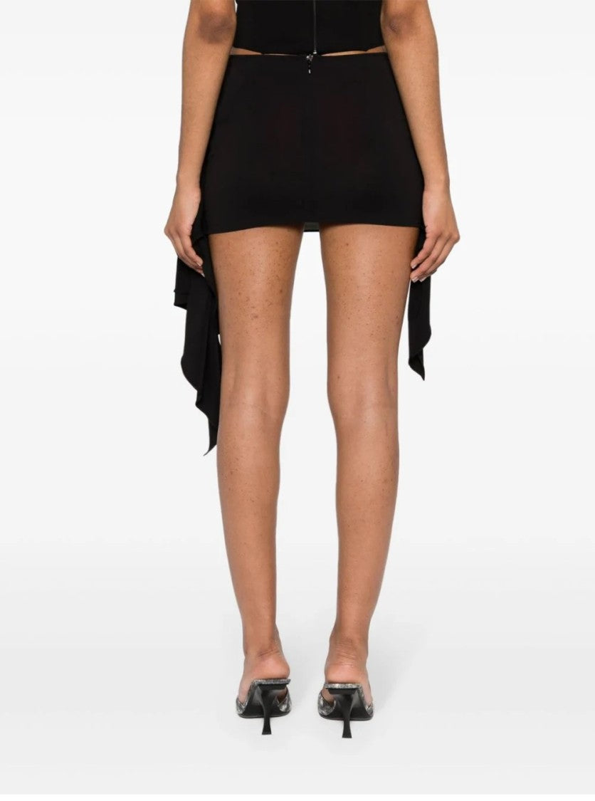 The Attico Asymmetrical Hem Mini Skirt
